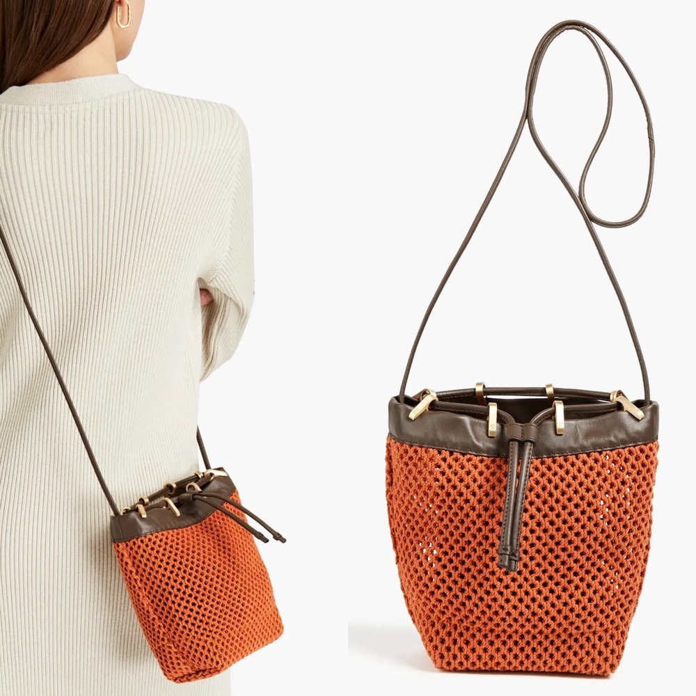 RAG & BONE Summer Dayton Macrame + Leather Bucket Bag